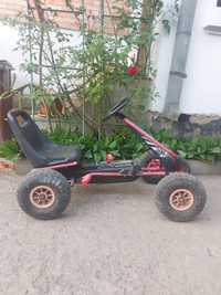 Kart copii cu pedale culoare negru-rosu