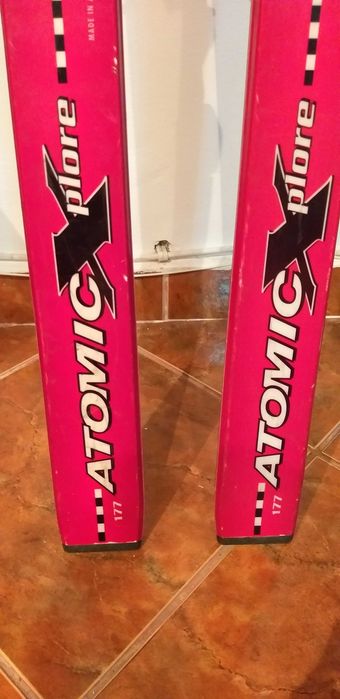 Skiuri Atomic si Blizzard, complete, marime 1,77 m si 1,60 m