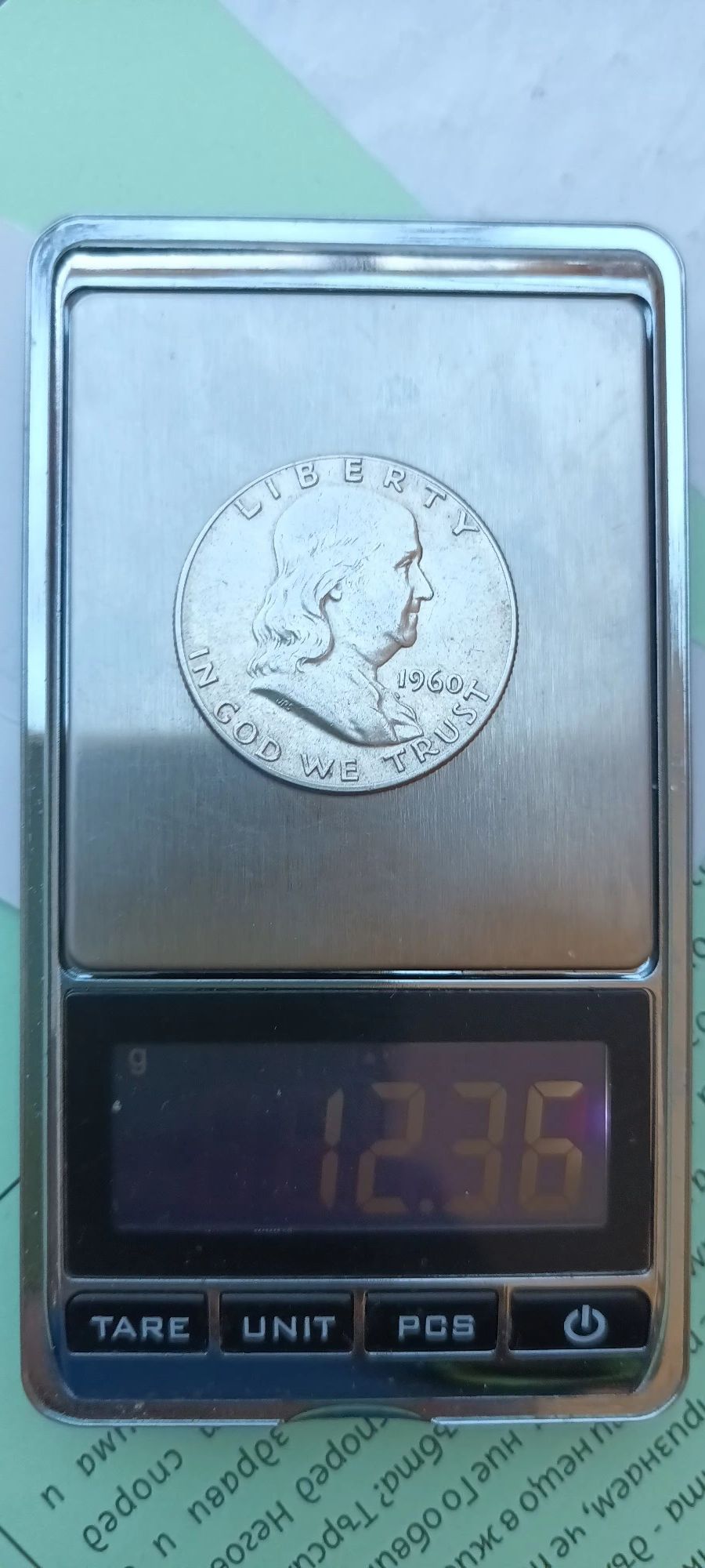 1/2 half долар Сащ FRANKLIN 1960г.Сребро.