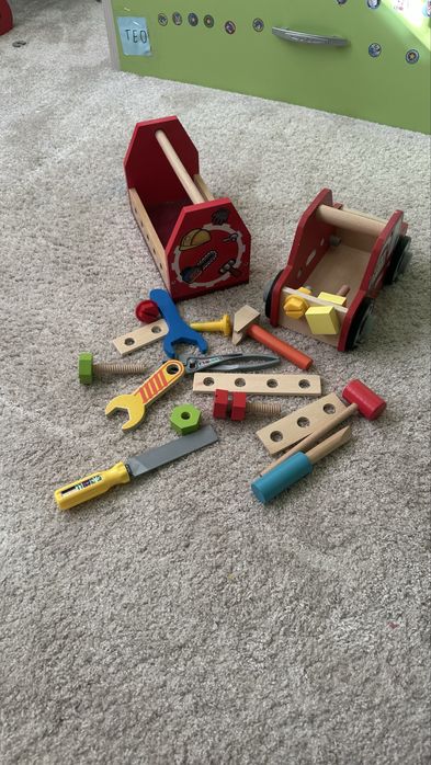 Лего Дупло детски играчки дървени инструменти количка