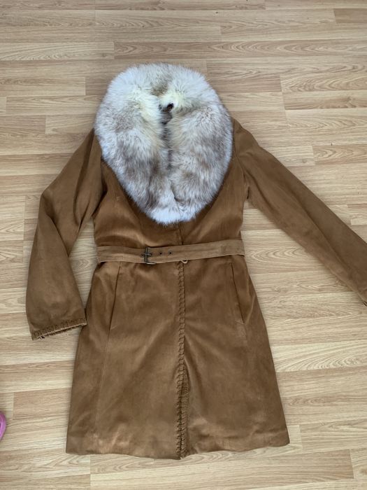 Palton Conbipel blana naturala