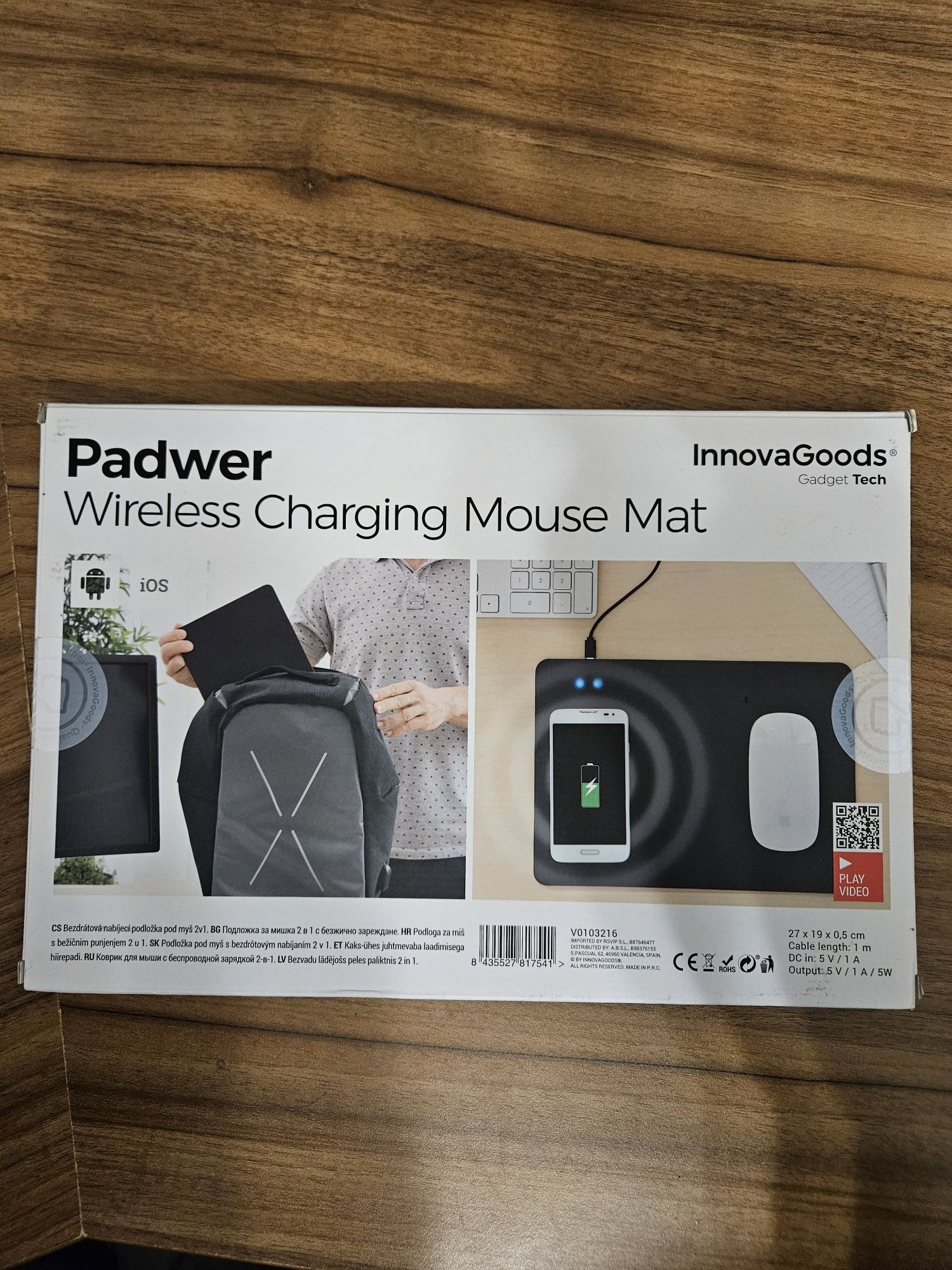 Vând mousepad wireless charging Padwer InnovaGoods