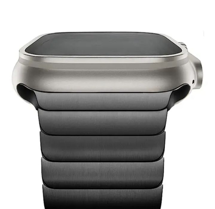 Curea Husa Metalic Titanium/Neagra Incarcator Ceas Apple Watch Iphone