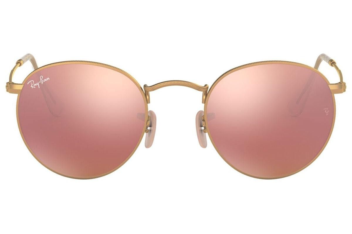 Слънчеви очила Ray-Ban Round с огледални розови стъкла