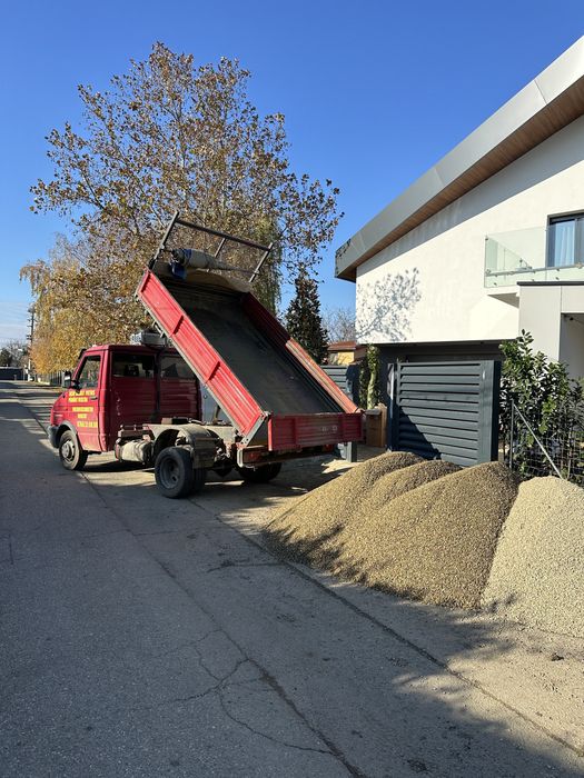 Nisip, pietris, amestec penteu beton, pamant, miniexcavator !