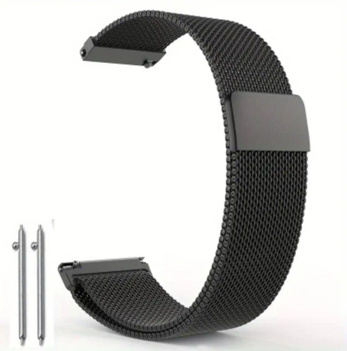 Часы ремешок браслет металлический сетчатый магнитный 20 мм