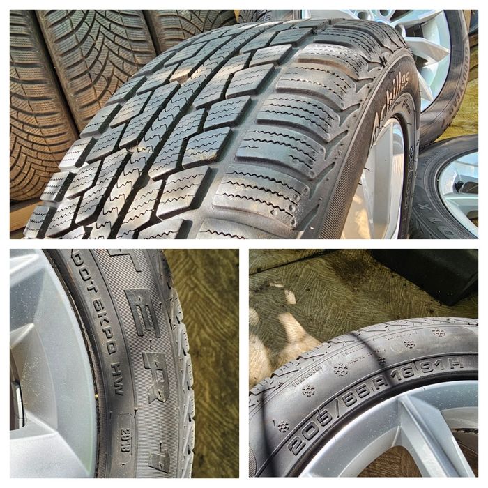 Jante aliaj 16" Skoda/Volkswagen/Seat cu anvelope iarna M+S 205/55/16