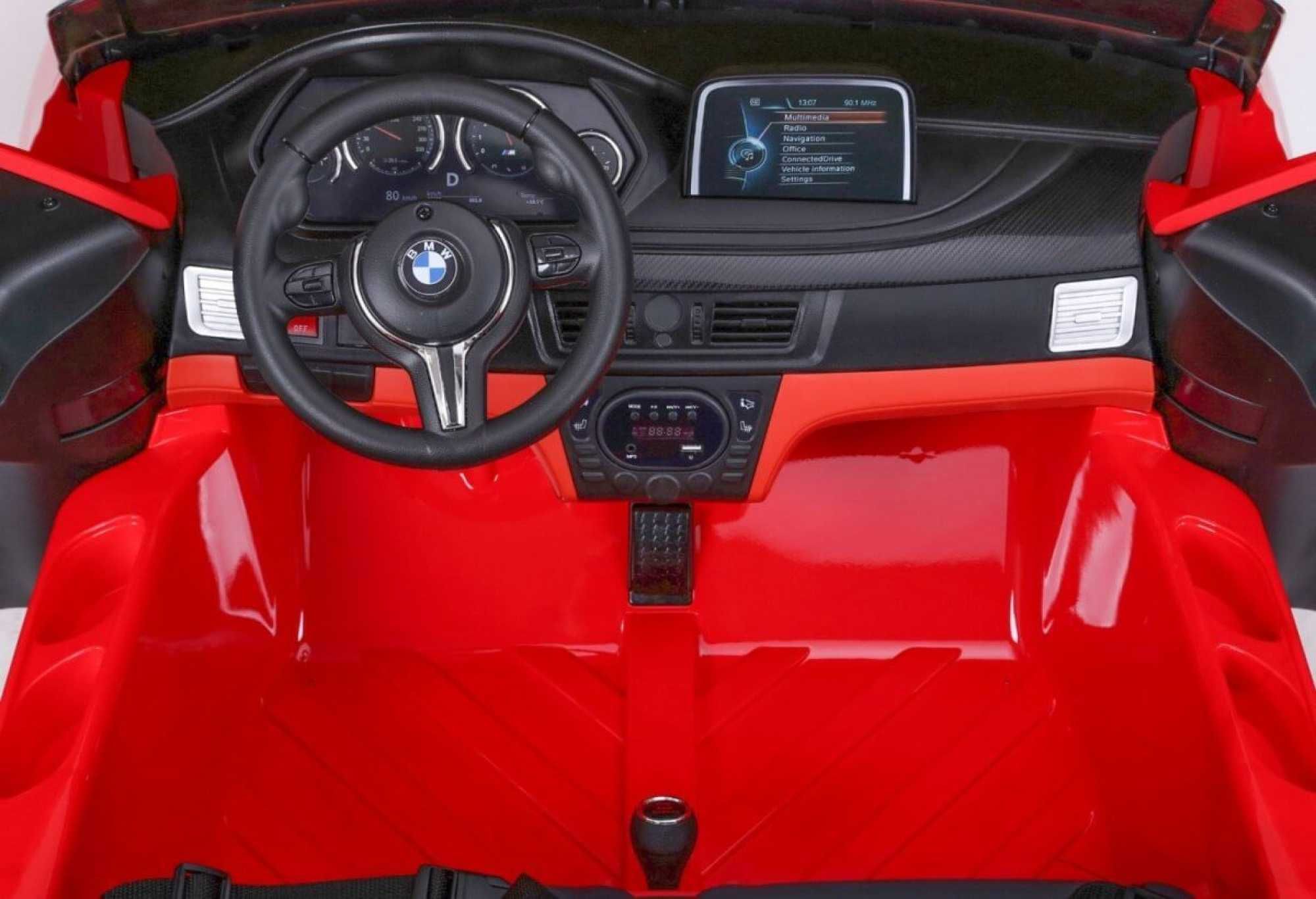 Masinuta electrica copii 2-8 Ani BMW X6M Big 2 loc Roti Moi  #Rosu