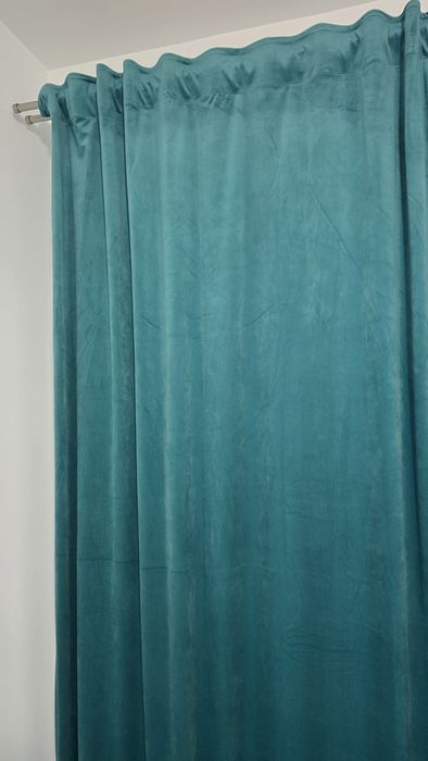 Draperie verde de catifea cu rejansa
