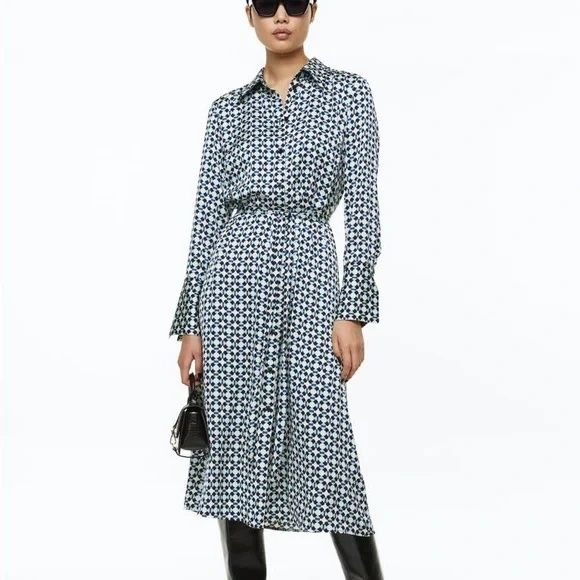 Сатенена рокля тип риза HM