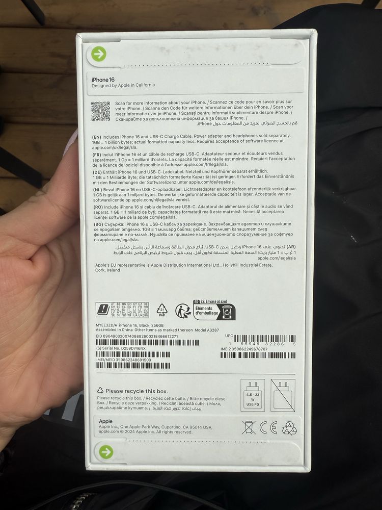 Iphone 16 / 256gb black