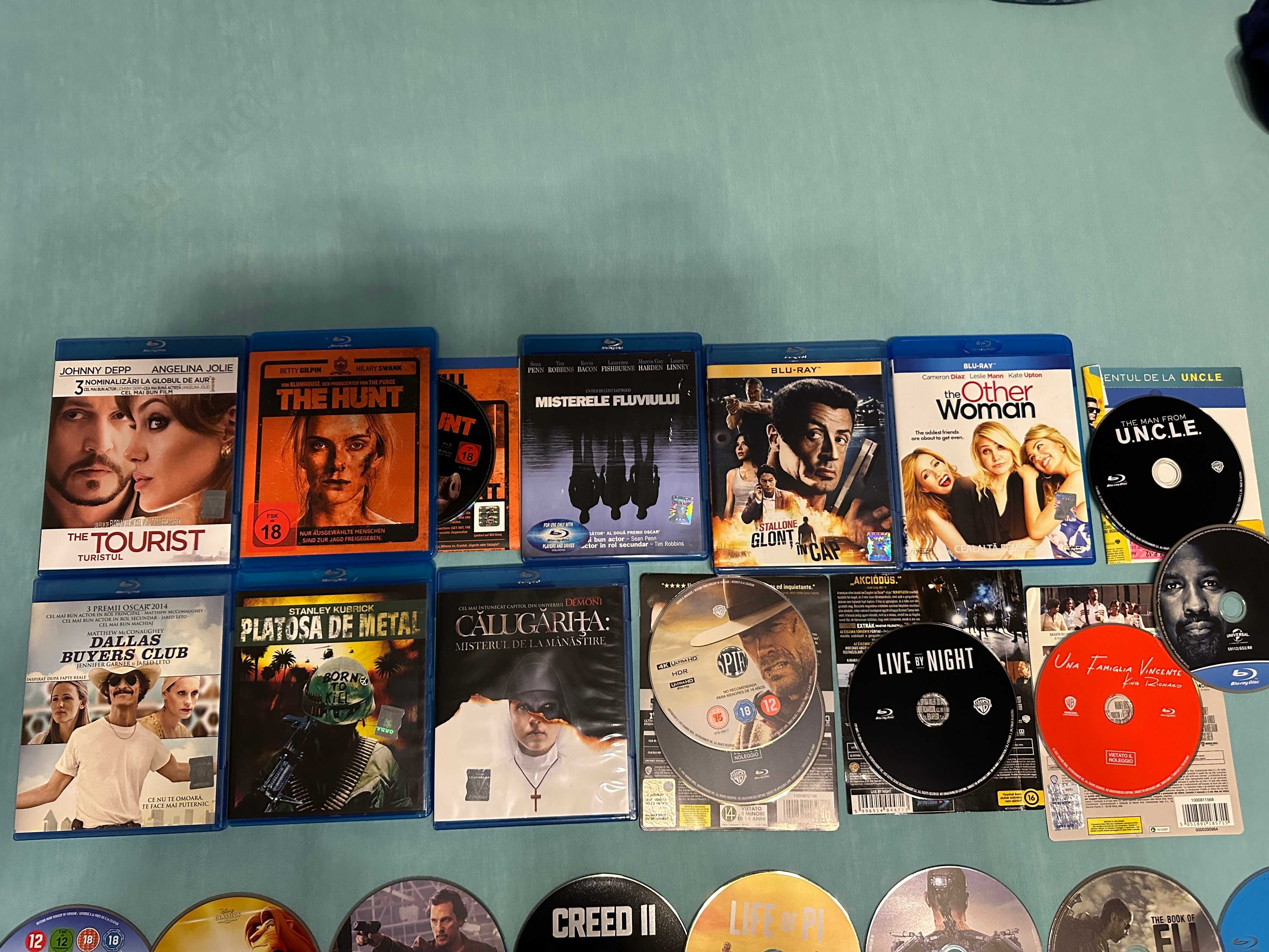 LOT filme BluRay, toate genurile (cu/fara romana) + carcase goale