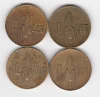Set complet monede alama 1 leu 1938, 1939, 1940, 1941 -23-