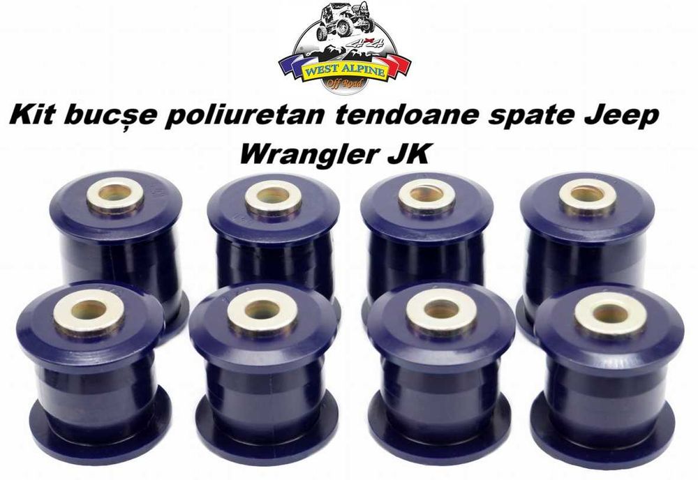 Kit bucșe poliuretan tendoane fata / spate Jeep Wrangler JK 2007-2018