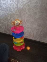 Развивающая игрушка серпантин "Обезьяна с шариками"