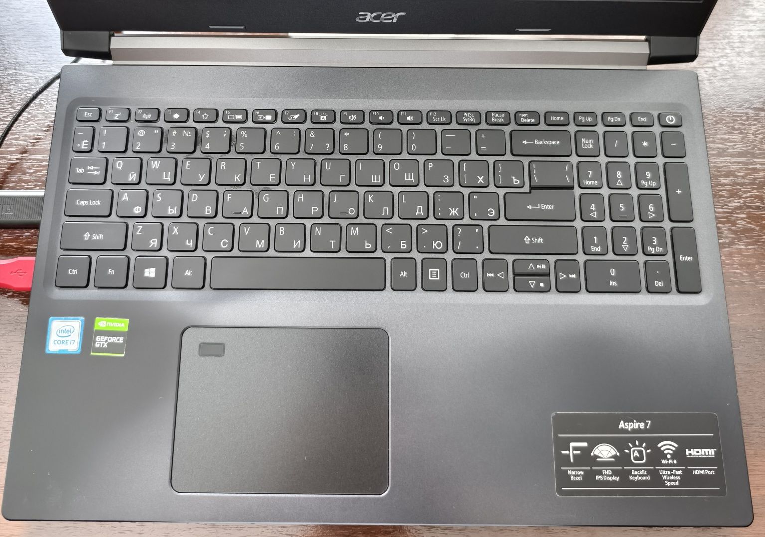 Ноутбук Acer Aspire 7/GTX 1650/I7-12650H/16 ОЗУ/512Gb