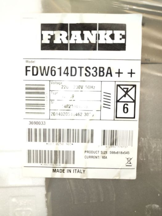 Посудамоечная машинка FRANKE  Италия