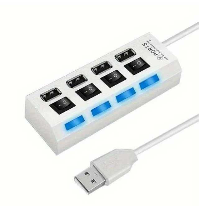USB Разклонител С Висока Скорост 4 Порта USB Hub 2.0