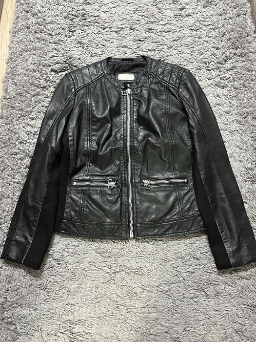 Дамско кожено яке Манго