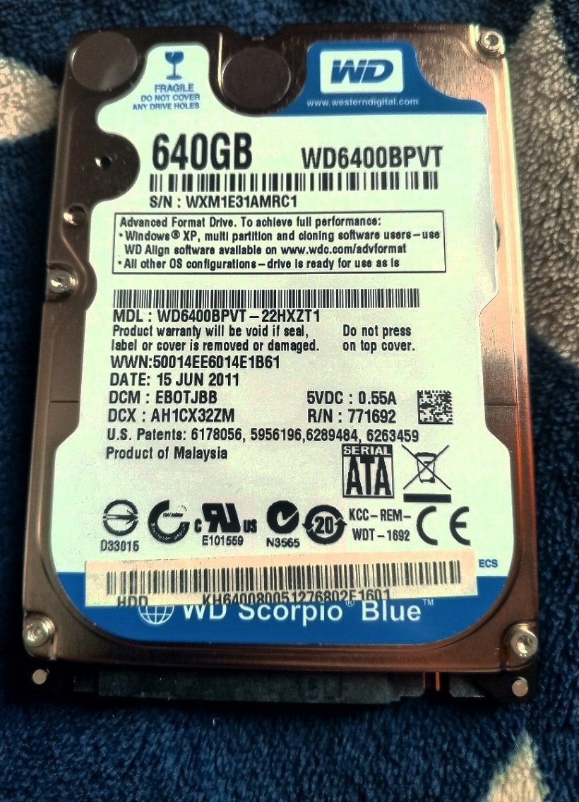 Продам HDD 640Gb