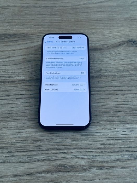 iPhone 15 Pro 128GB 88% esim Blue Titanium Neverlocked Albastru