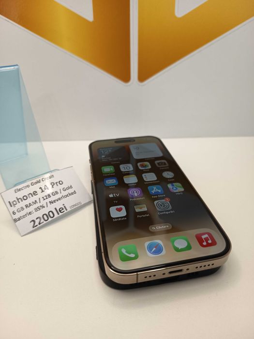 Iphone 14 Pro 128GB Gold/Neverlocked/Baterie:85%/ca NOU!
