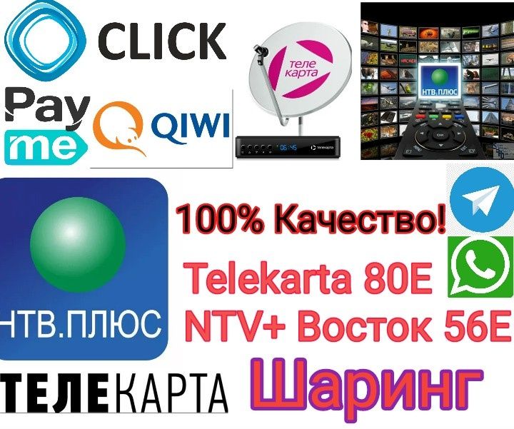 Телекарта 80° sharing + iptv по доступной цене