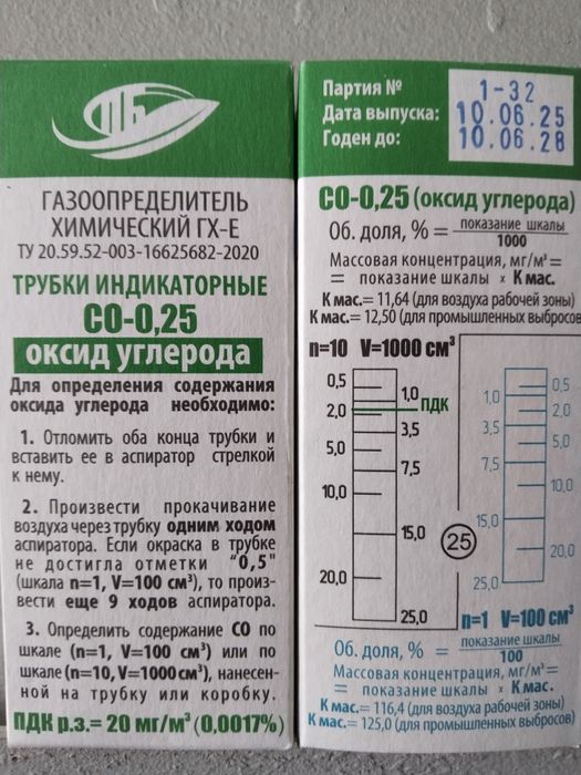 Индикаторные трубки