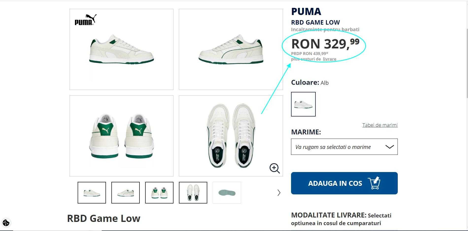 Adidași sport pentru barbati "Puma"  marime 44 (Promoție).