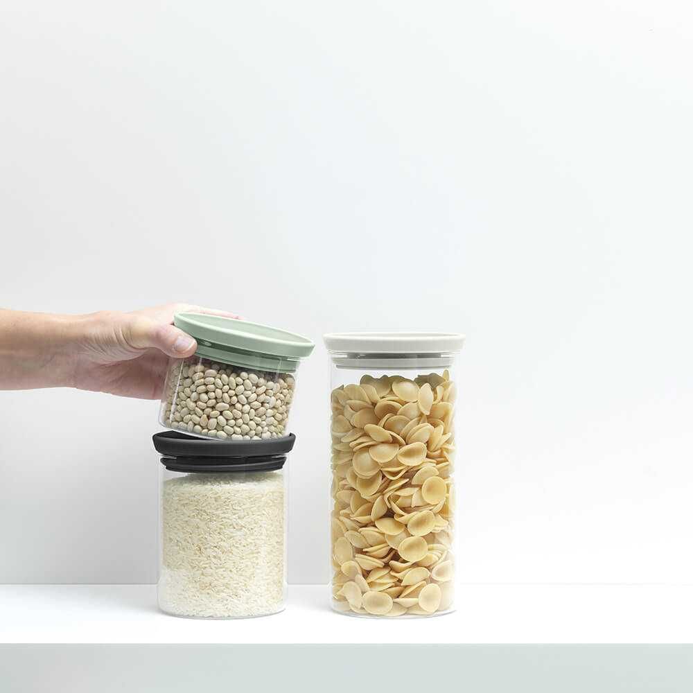 Буркани комплект Brabantia Stackable 0.3L+0.6L+1.1L, L, 3 броя