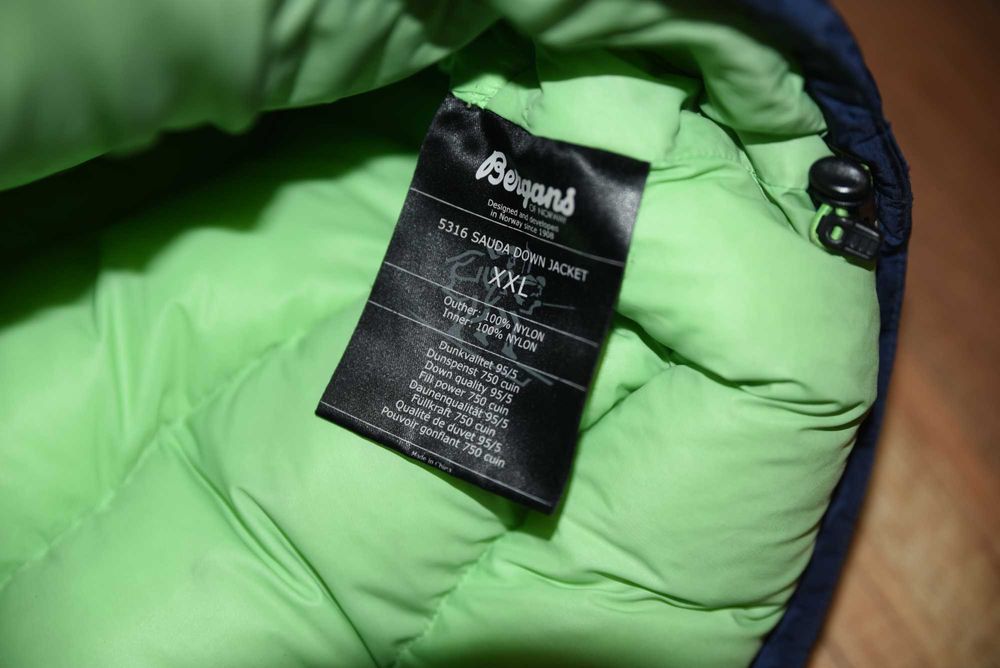 Bergans of Norway Sauda оригинално мъжко пухено яке, размер XXL