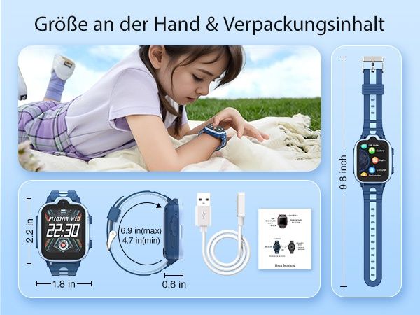 Детски 4G смарт часовник с GPS проследяване, обаждания, SOS бутон