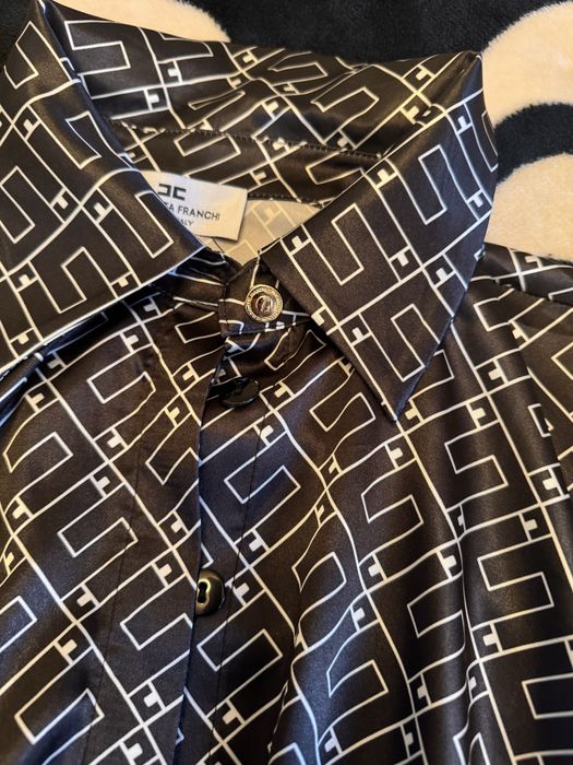 Сет Elisabetta Franchi-къса кроп риза и панталон