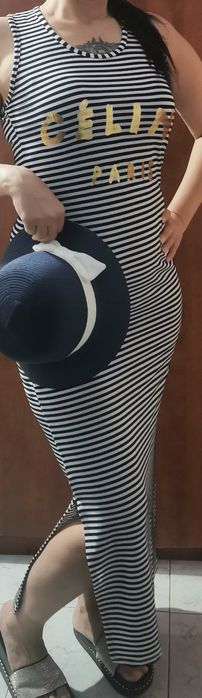 Дълга лятна рокля и шапка