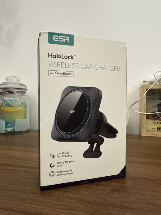 Suport auto cu incarcare MagSafe si ventilator racire - ESR HaloLock