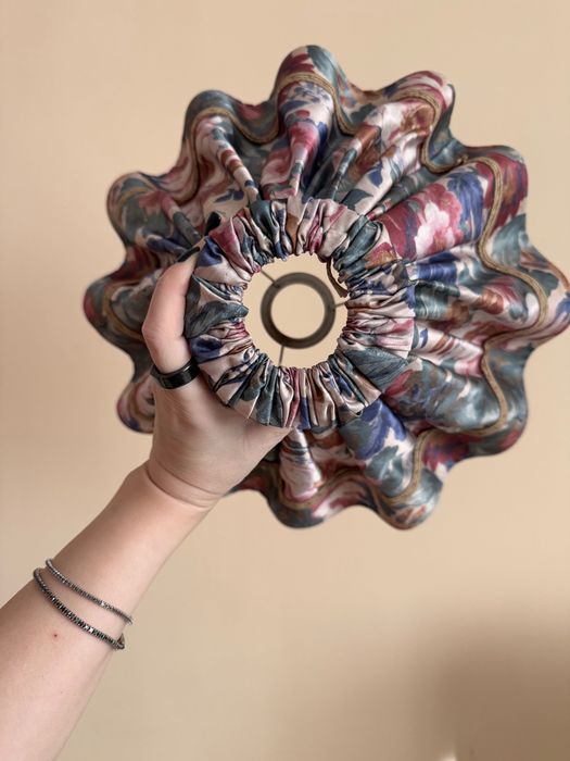 Abajur lampă din pânză înflorată