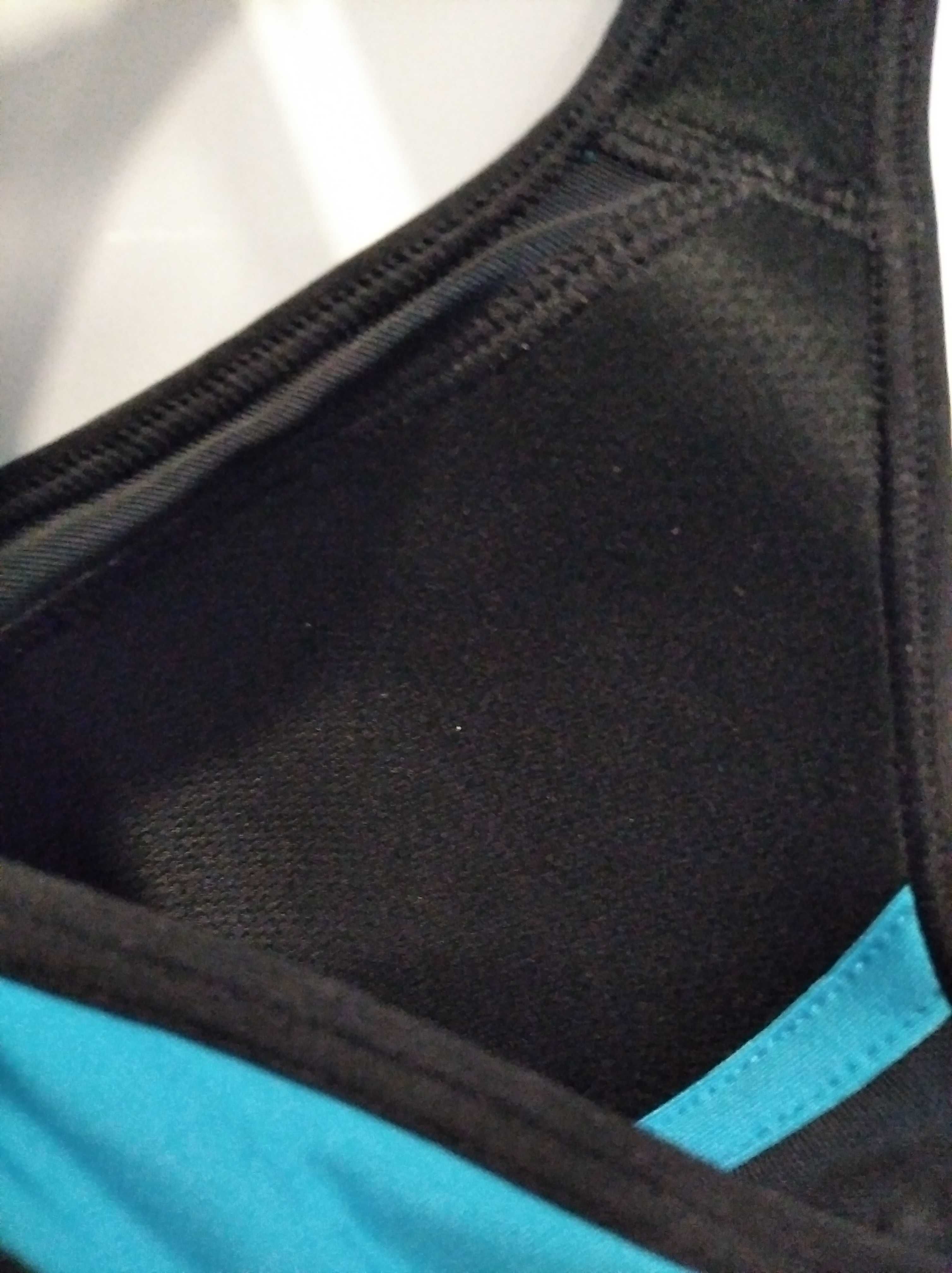 Спортен сутиен бюстие за фитнес синьо Adidas, с формовани чашки, XS