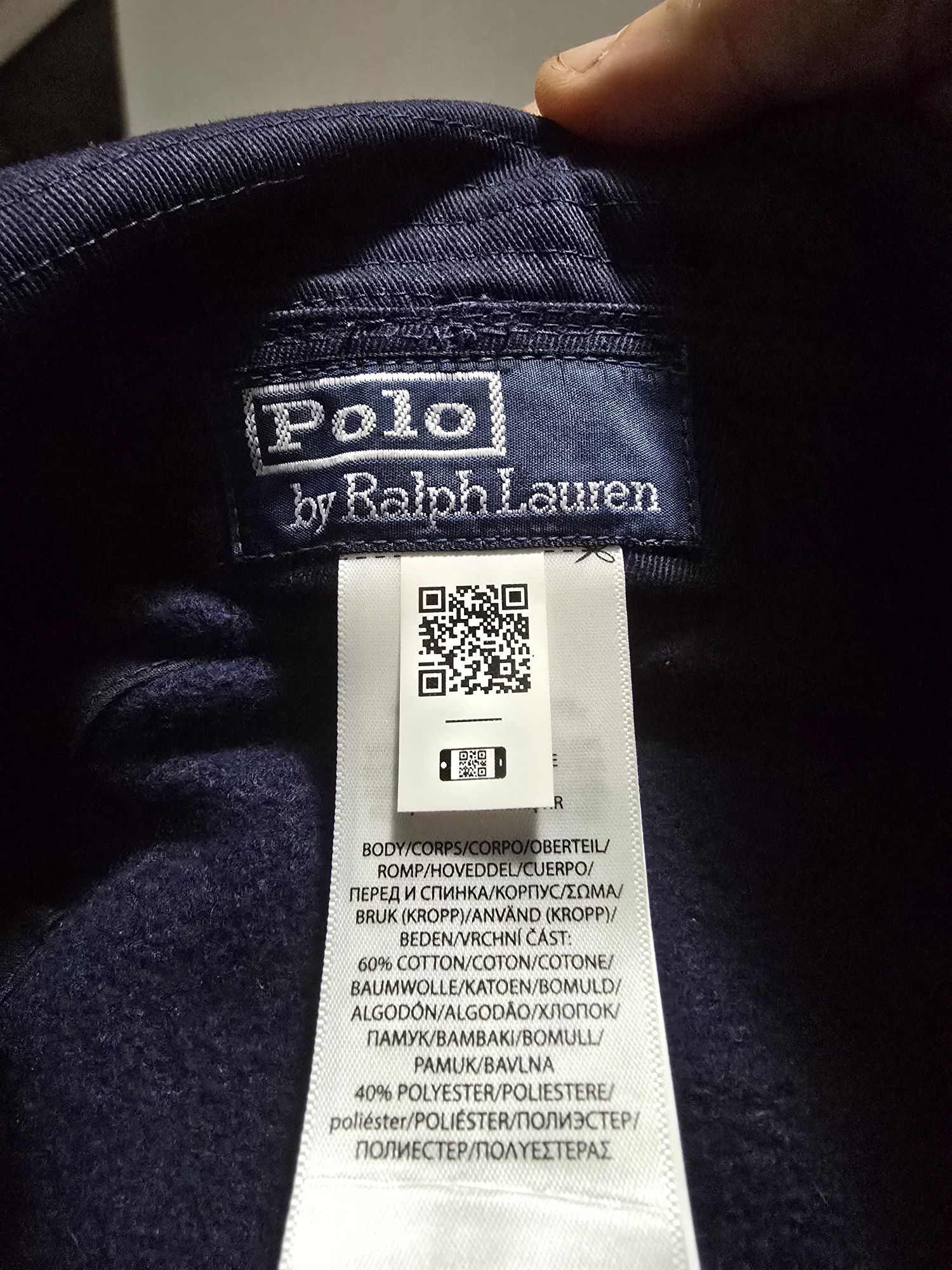 Ralph lauren basca bleumaren, material primavara/toamna
