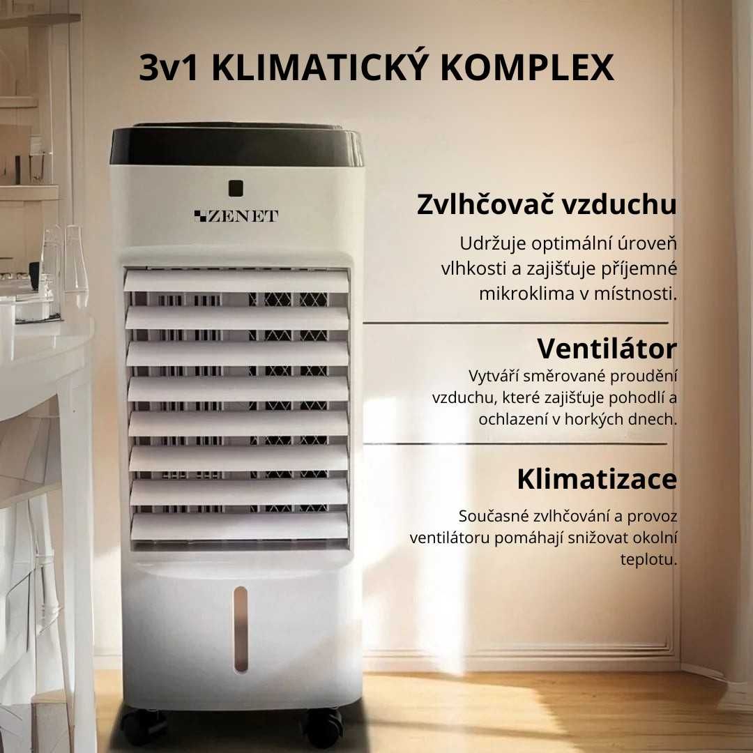 Мобилен охладител ZENET ZET-483 4 в 1 Преносим климатик