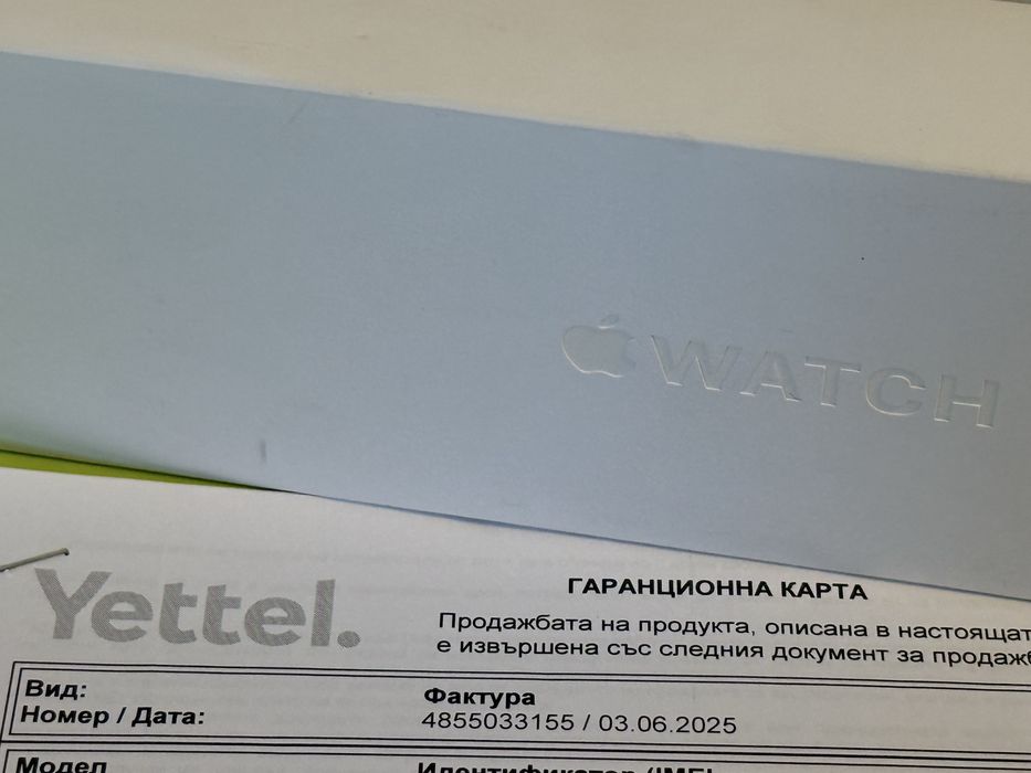 ЗАПЕЧАТАН 42mm Apple watch 10 Yettel Гаранция 2027 г. Jet Black