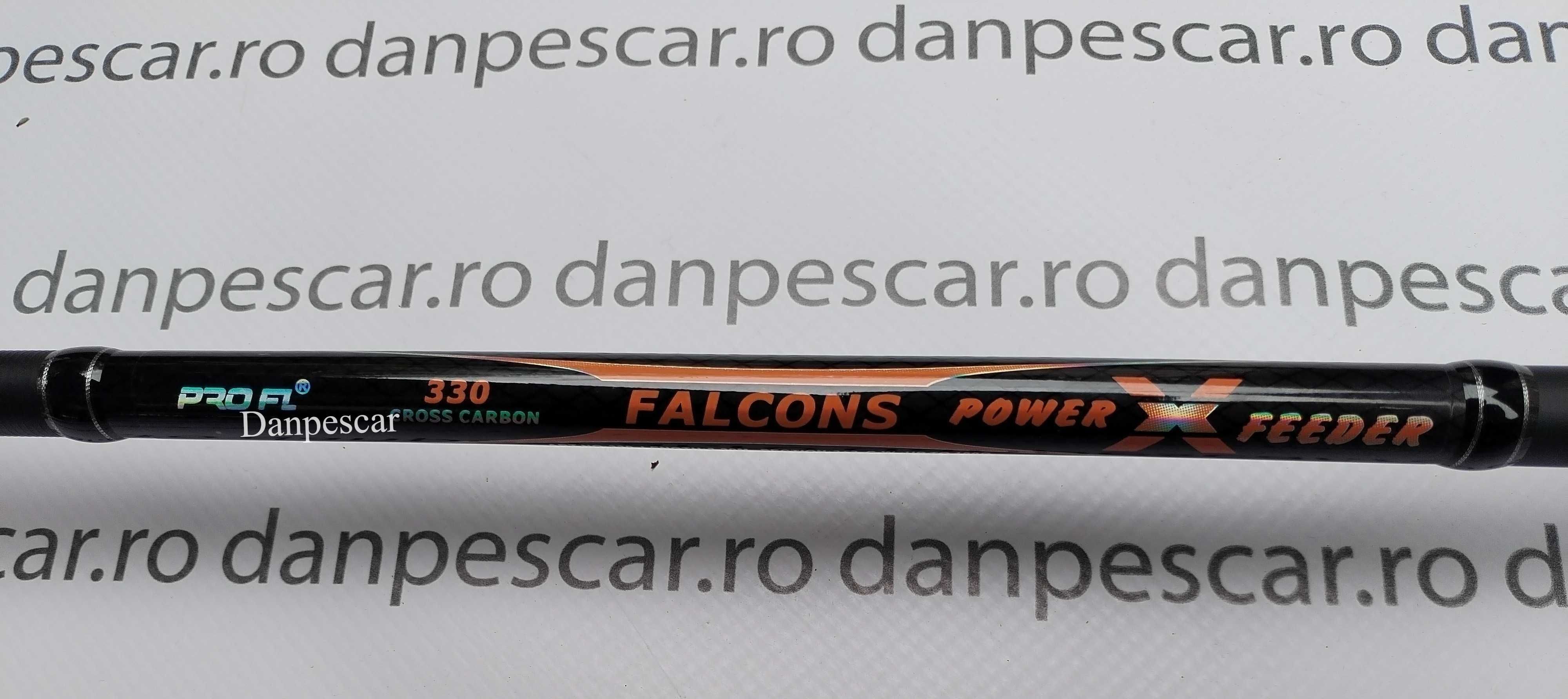 Lanseta fibra carbon PRO FL FALCONS POWER X Feeder 3,30m Actiune:180gr