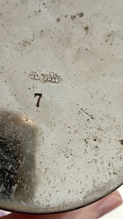 Старинный подстаканник Варшава, широкий, не стандартный со стаканом