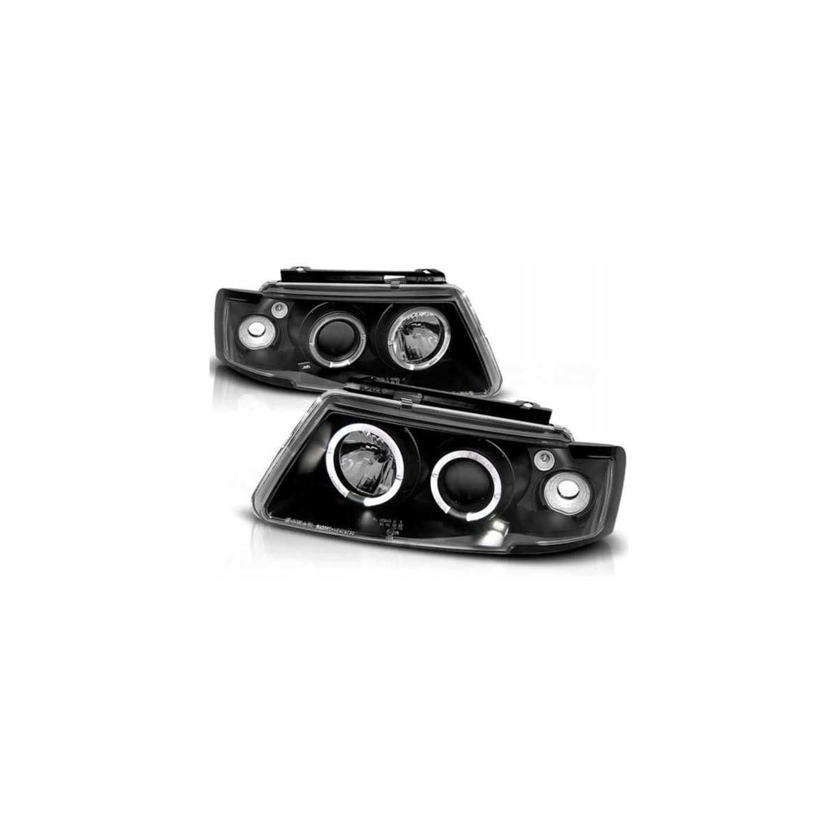Фарове Пасат Б5 ЛЕД ейнджъл VW Passat B5  LED Angle eyes Черни Тунинг