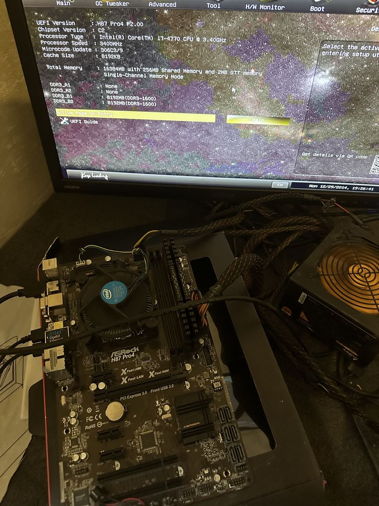 ASRock H87 PRO4 1150 i7 4770 и рам 16 гб