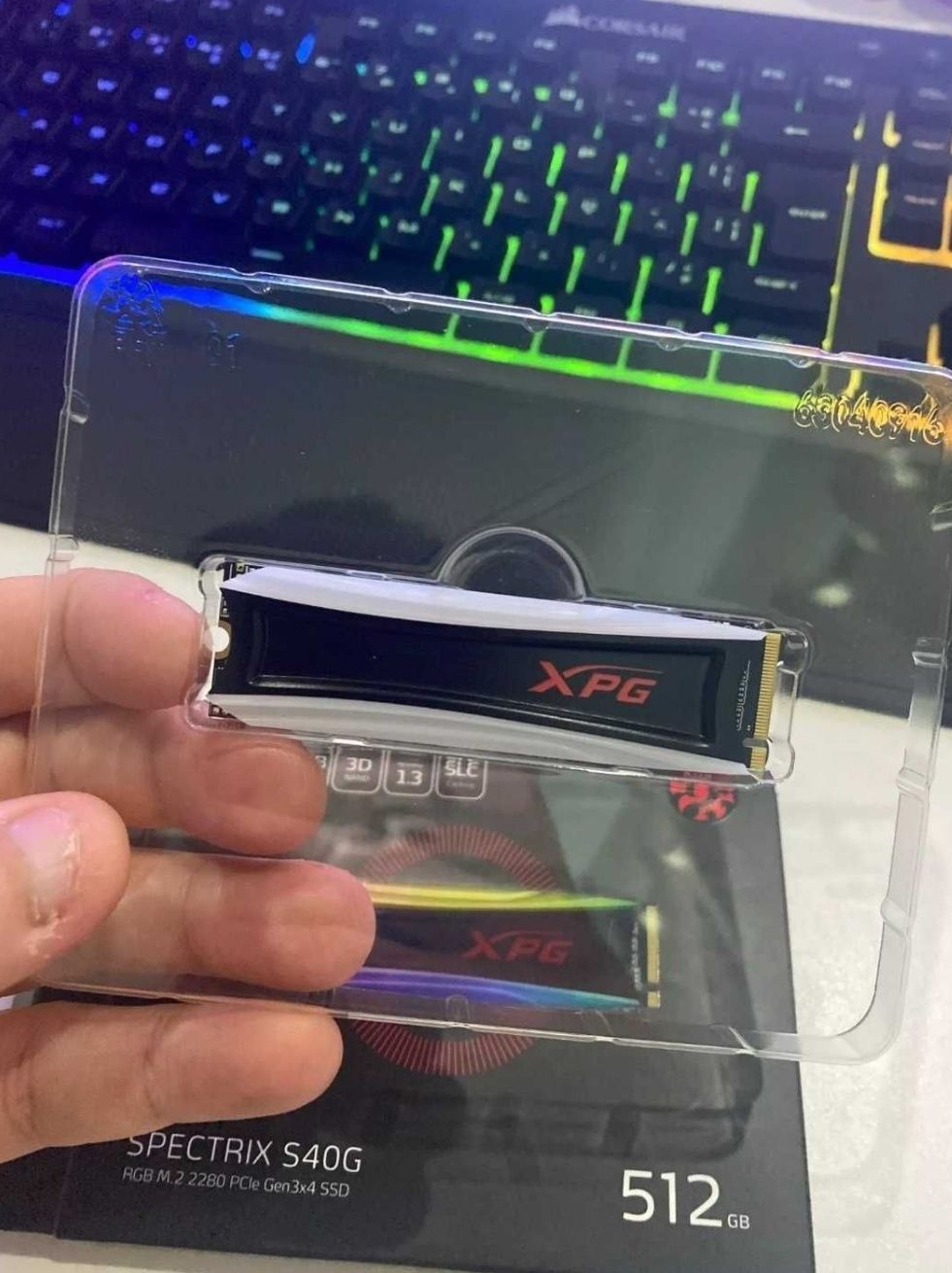 XPG Spectrix S40G RGB 512GB nvme SSD yangi