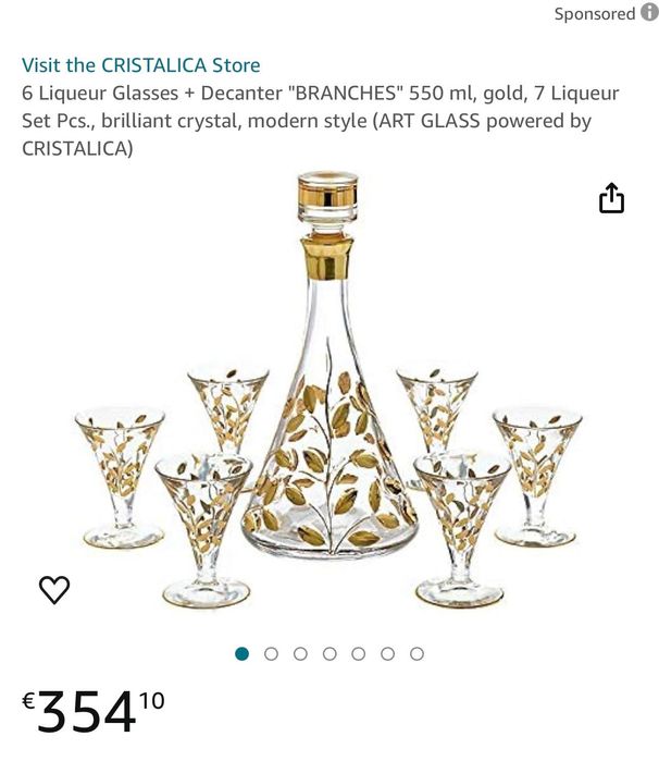 Set cristal 6 pahare +decantor