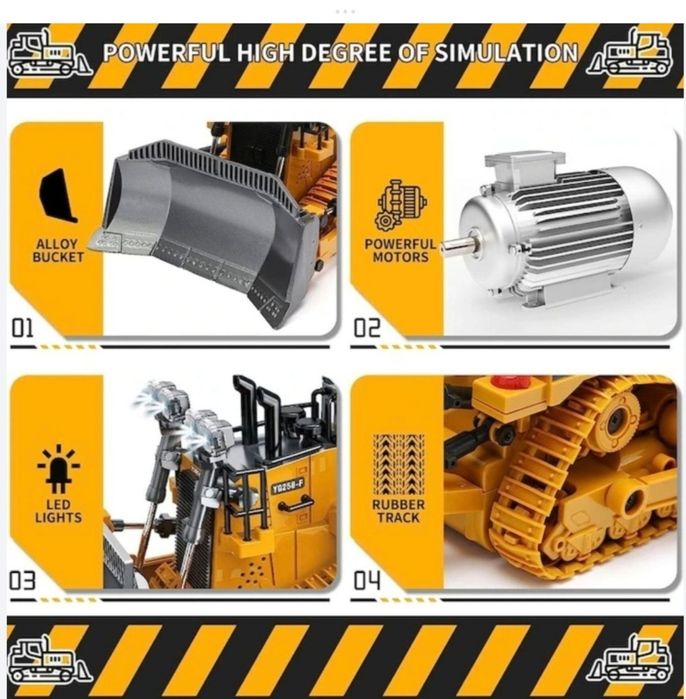 RC БУЛДОЗЕР играчка 1:20 2.4GHz IИграчка с дистанционно управление