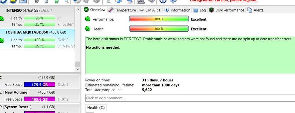 Pachet de 7 HDD 2.5" de 500 GB cu 100%