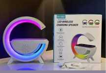 LED Bluetooth колонка с безжично зареждане и цветно осветление