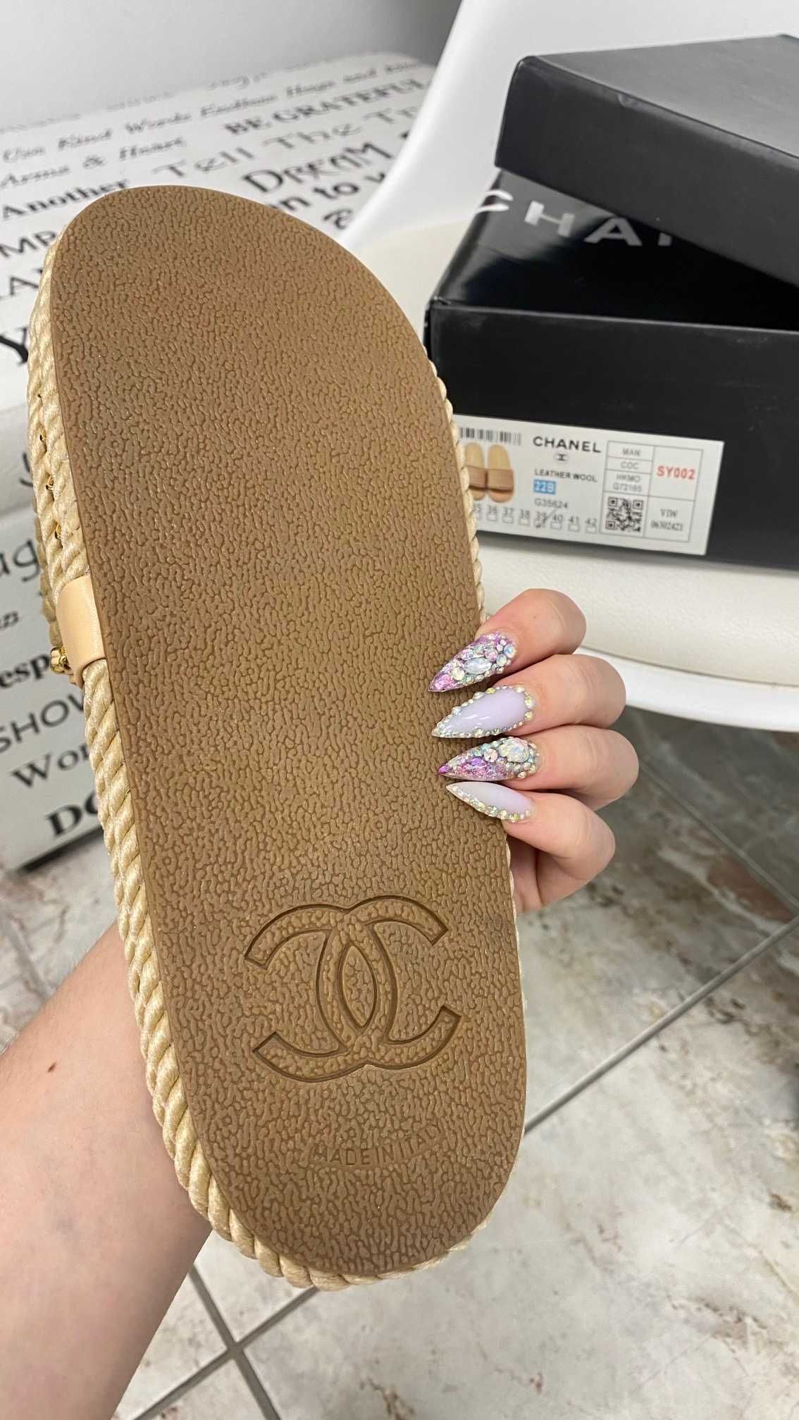 чехли Шанел*Chanel braided sandals*38,39